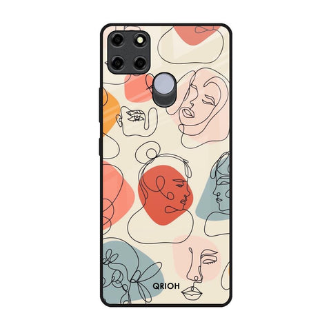 Abstract Faces Glossy Case for Realme C12