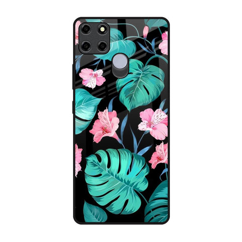 Tropical Leaves & Pink Flowers Glossy Case for Realme C12