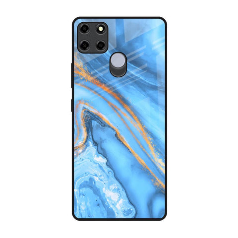 Vibrant Blue Marble Glossy Case for Realme C12
