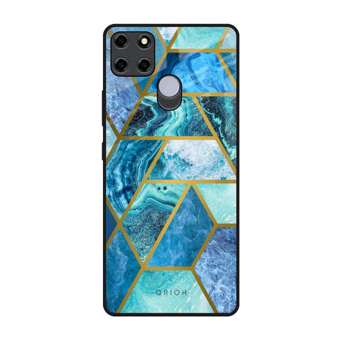 Turquoise Geometrical Marble Glossy Case for Realme C12