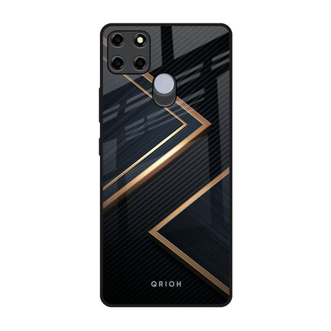 Sleek Golden & Navy Glossy Case for Realme C12