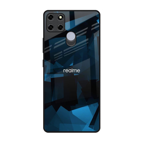 Polygonal Blue Box Glossy Case For Realme C12