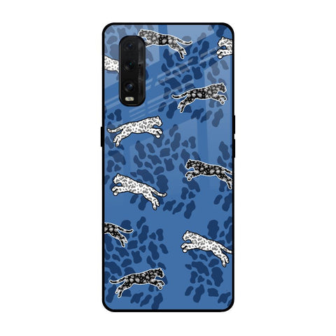 Blue Cheetah Glossy Case for Oppo Find X2