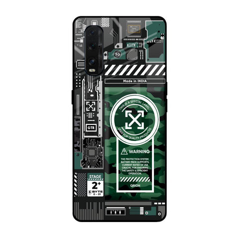 Green Camo Circuit Glossy Case for Oppo Find X2