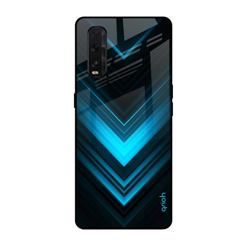 Vertical Blue Arrow Glossy Case For Oppo Find X2