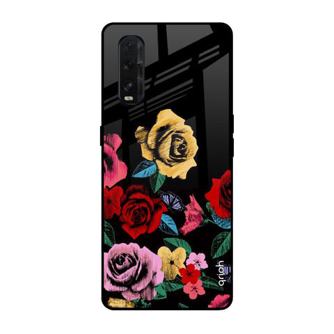 Floral Decorative Glossy Case For Oppo Find X2