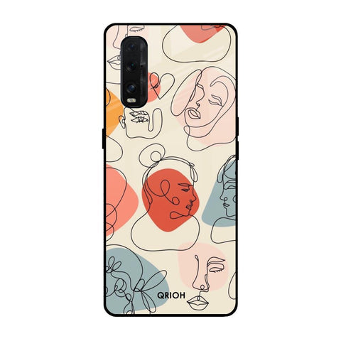 Abstract Faces Glossy Case for Oppo Find X2