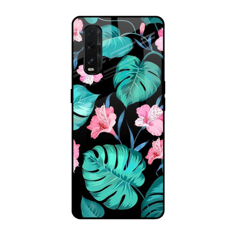 Tropical Leaves & Pink Flowers Glossy case for Oppo Find X2