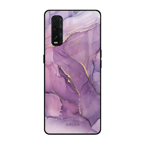Purple Gold Marble Glossy Case for Oppo Find X2