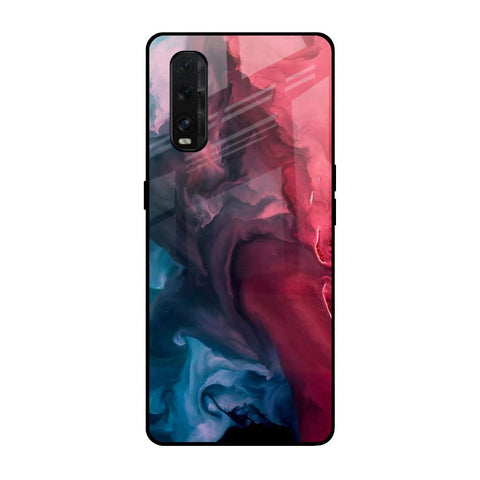 Blue & Red Smoke Glossy Case for Oppo Find X2