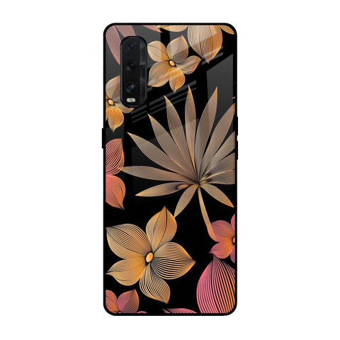 Lines Pattern Flowers Glossy Case for Oppo Find X2