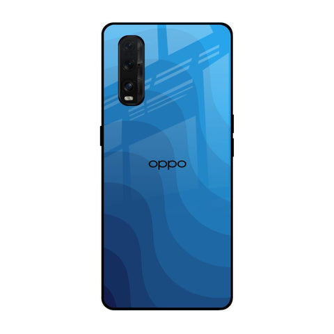 Blue Wave Abstract Glossy Case for Oppo Find X2