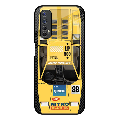 Yellow Racing Car Glossy Case for Realme 7