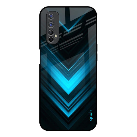 Vertical Blue Arrow Glossy Case For Realme 7