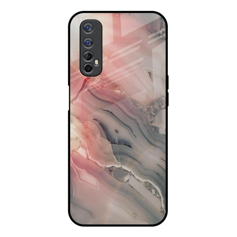 Pink And Grey Marble Glossy Case For Realme 7