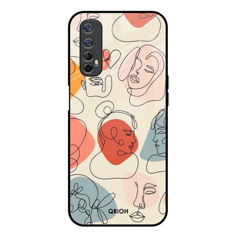 Abstract Faces Glossy Case for Realme 7