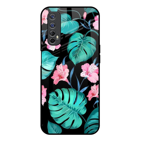 Tropical Leaves & Pink Flowers Glossy Case for Realme 7