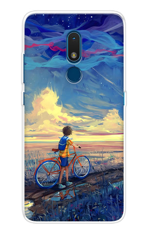 Riding Bicycle to Dreamland Soft Cover for Nokia C3