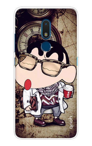 Nerdy Shinchan Soft Cover for Nokia C3