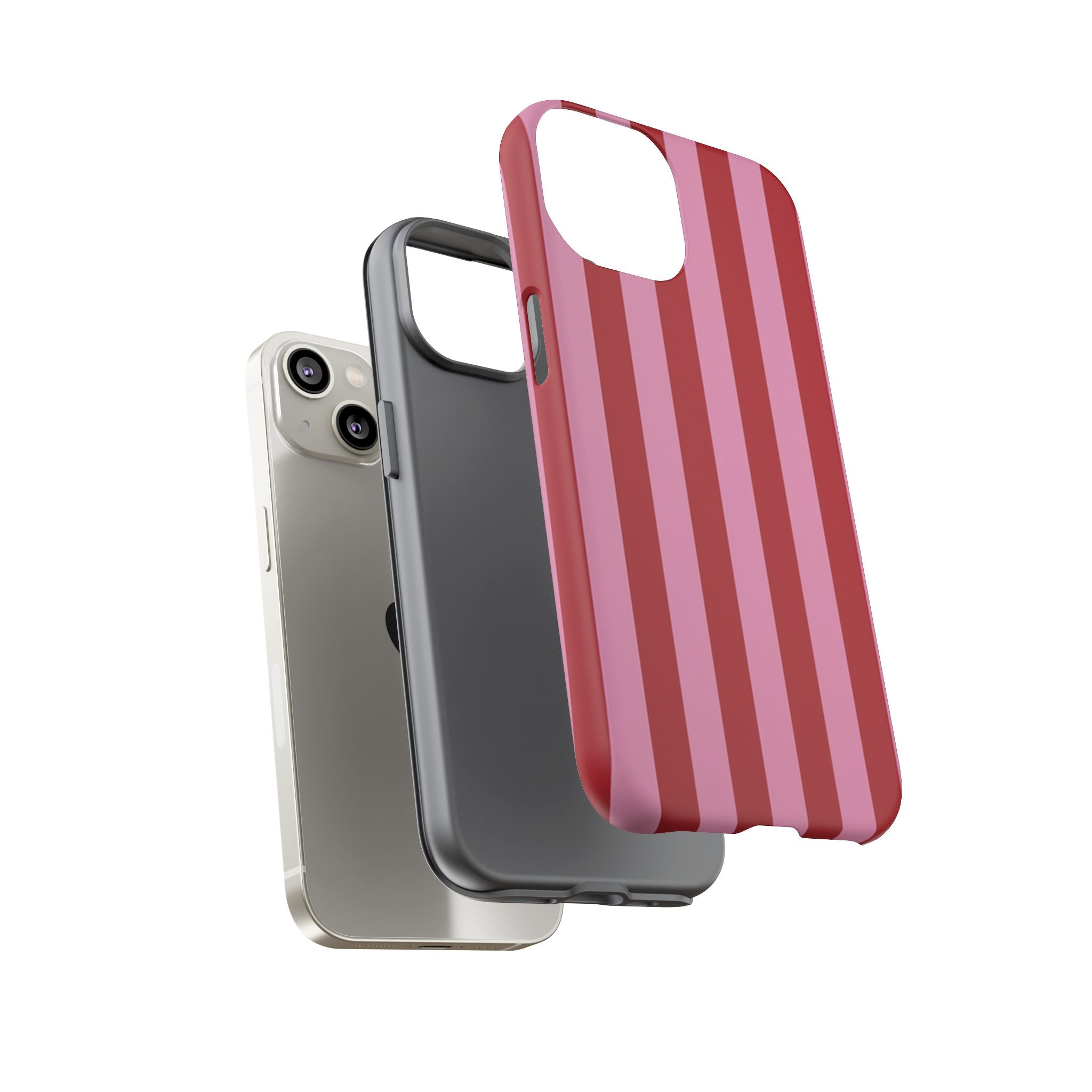 Pink Stripes Tough Case  Available For All iPhone Models