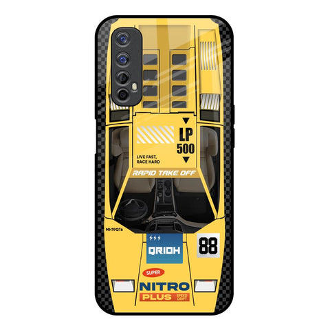 Yellow Racing Car Glossy Case for Realme Narzo 20 Pro