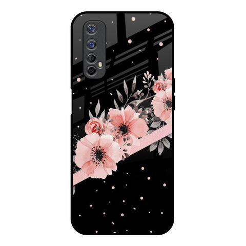 Floral Black Band Glossy Case For Realme Narzo 20 Pro