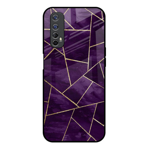 Geometric Purple Glossy Case For Realme Narzo 20 Pro