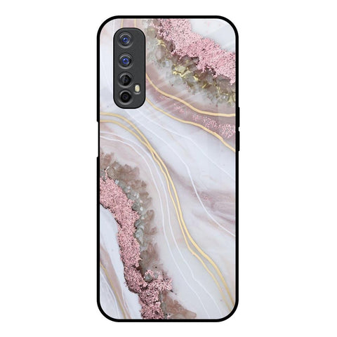 Pink & Gold Gllitter Marble Glossy Case for Realme Narzo 20 Pro