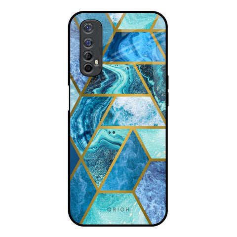 Turquoise Geometrical Marble Glossy Case for Realme Narzo 20 Pro