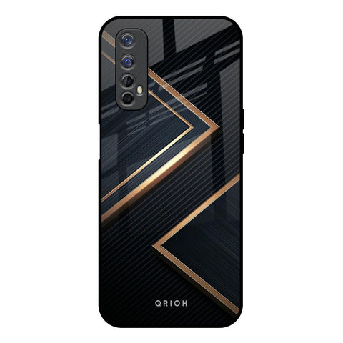 Sleek Golden & Navy Glossy Case for Realme Narzo 20 Pro