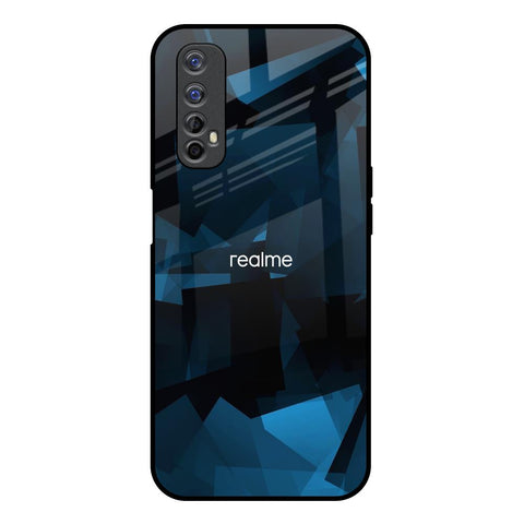Polygonal Blue Box Glossy Case For Realme Narzo 20 Pro