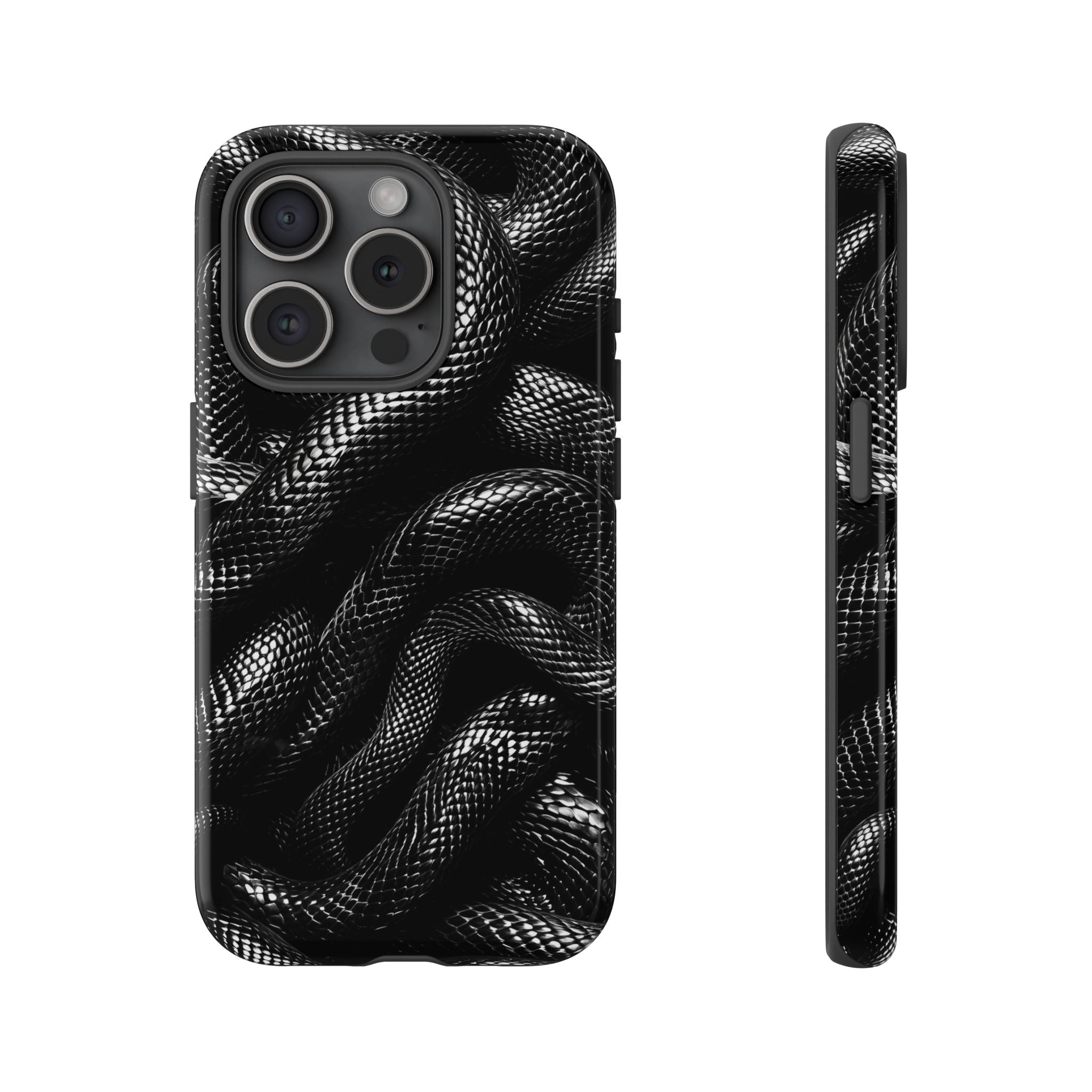 Black Snakes Premium Tough Shining Phone Case (Double Layer) Available For All iPhone Models