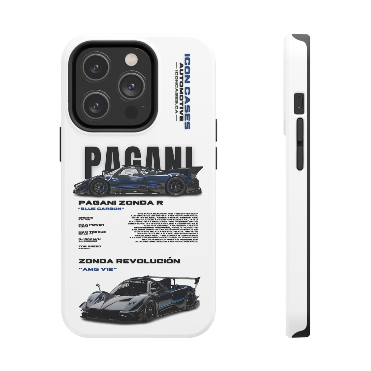 Pagani Zonda R White Premium Tough Shining Phone Case (Double Layer) Available For All iPhone Models