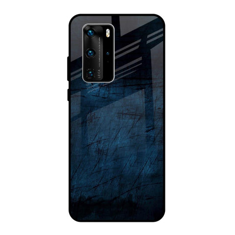 Dark Blue Grunge Glossy Case for Huawei P40 Pro