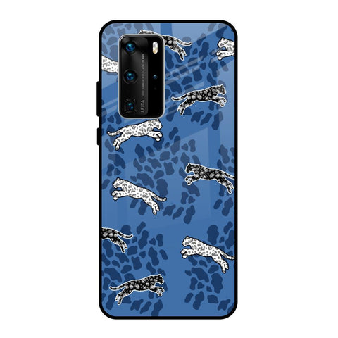 Blue Cheetah Glossy Case for Huawei P40 Pro
