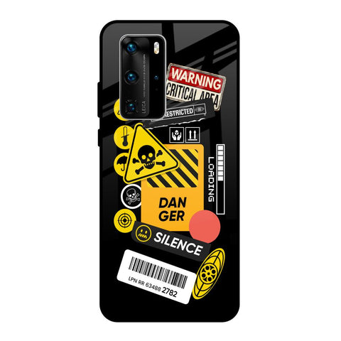 Danger Signs Glossy Case for Huawei P40 Pro