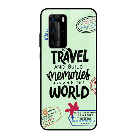Travel Stamps Glossy Case for Huawei P40 Pro