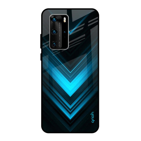 Vertical Blue Arrow Glossy Case For Huawei P40 Pro