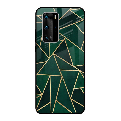 Abstract Green Glossy Case For Huawei P40 Pro