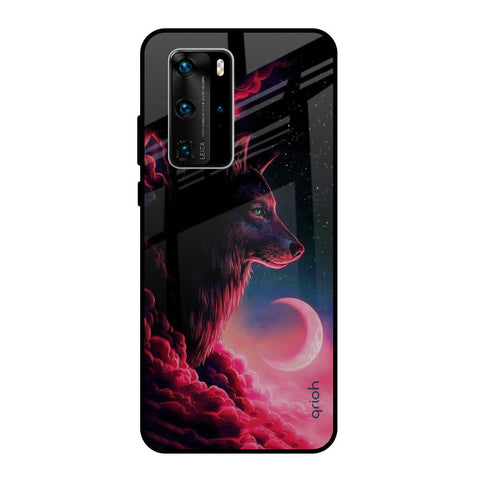 Moon Wolf Glossy Case for Huawei P40 Pro