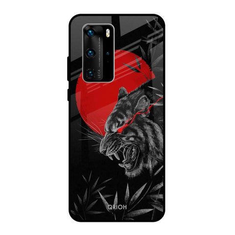 Red Moon Tiger Glossy Case for Huawei P40 Pro