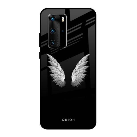 White Angel Wings Glossy Case for Huawei P40 Pro