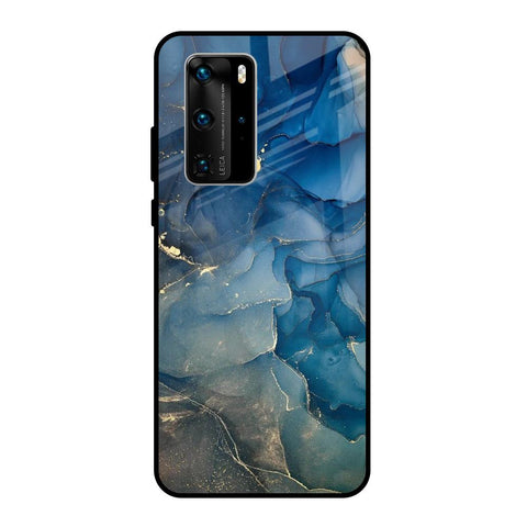 Blue Cool Marble Glossy Case for Huawei P40 Pro