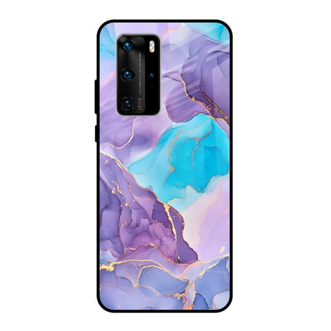 Alcohol ink Marble Glossy Case for Huawei P40 Pro