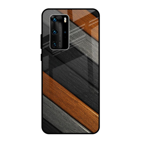Tri Color Wood Glossy Case for Huawei P40 Pro