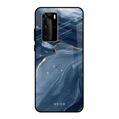 Deep Ocean Marble Glossy Case for Huawei P40 Pro