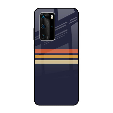 Tricolor Stripes Glossy Case For Huawei P40 Pro