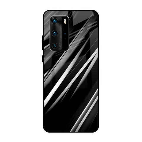 Black & Grey Gradient Glossy Case For Huawei P40 Pro