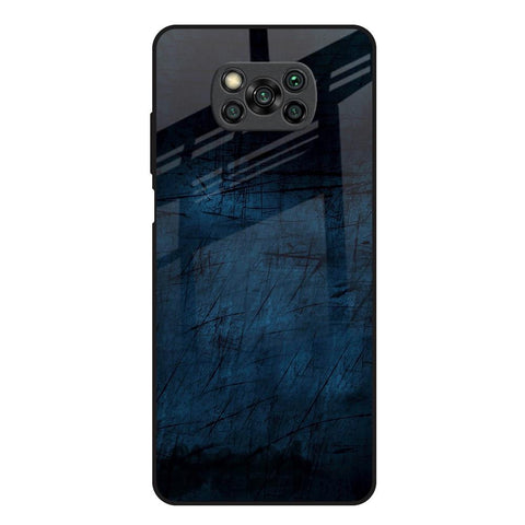 Dark Blue Grunge Glossy Case for Poco X3