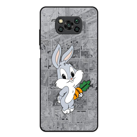 Cute Baby Bunny Glossy Case for Poco X3